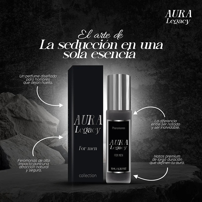 Perfume Aura Legacy Black con feromonas